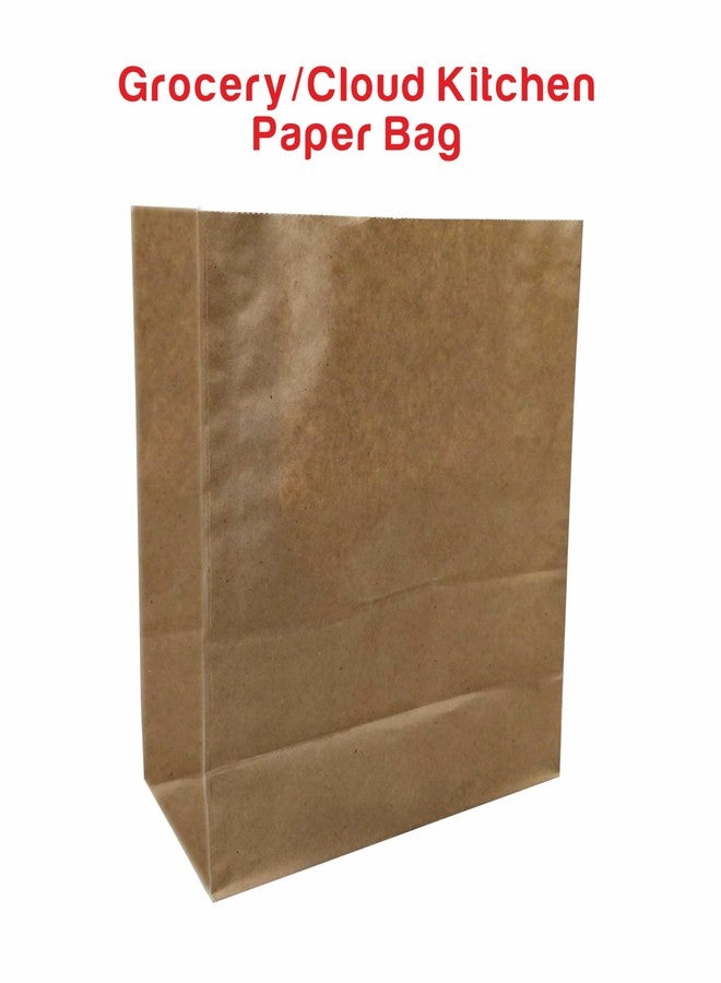 Omnipresent Pack Eco-friendly Brown Multi-purpose Paper Carry Bags, Pack of 50 Pcs For Grocery, Food Packing, Restaurant Take Away, Cloud Kitchen Delivery, Fruit & Vegetables, No Handles (12x9x5 inch) - Image 4